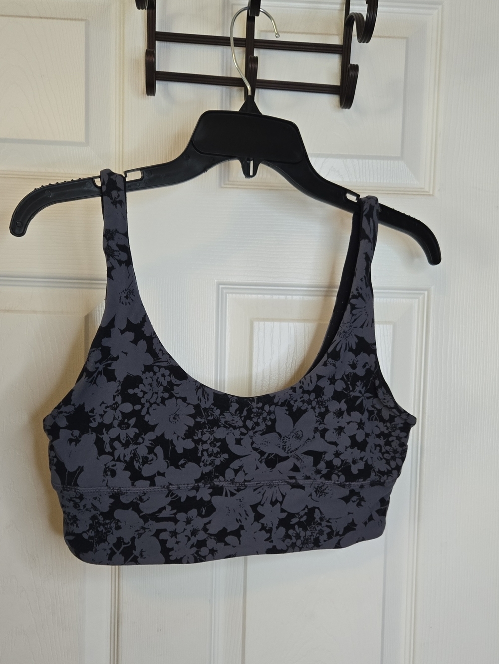 lululemon athletica Floral Scoop Sports Bra - Black & Gray